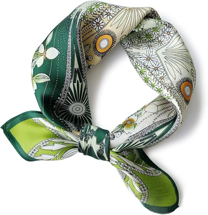 PoeticEHome 100% Mulberry Silk Neck Scarf 21"x21" Small Square Scarfs for Women Gift Packed | Amazon (US)
