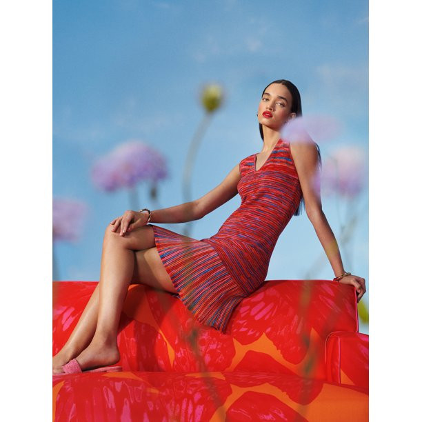 Scoop Women's Micro Stripe Dress | Walmart (US)