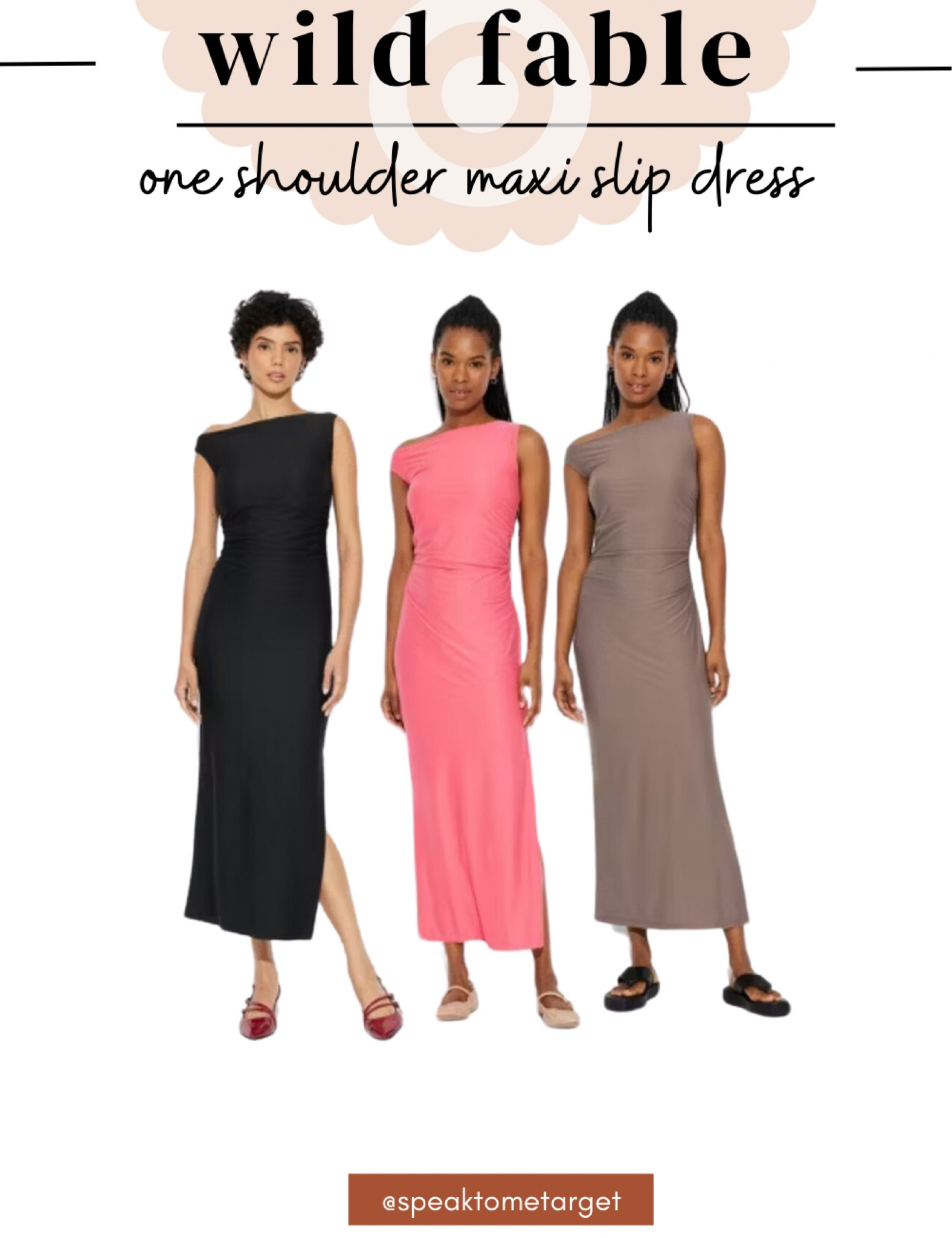 women's one shoulder maxi slip dress - wild fable Wild Fable One Shoulder Maxi Dress