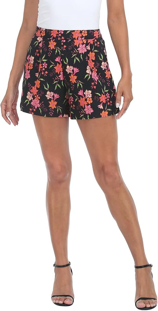 HDE High Waisted Linen Blend Pull On Dressy Summer Shorts for Women with Pockets | Amazon (US)