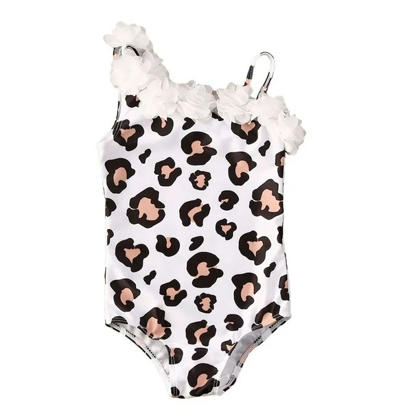 Gueuusu Summer Toddler Girls Print Ruffles One Piece Bikini Swimwear Beachwear - Walmart.com | Walmart (US)