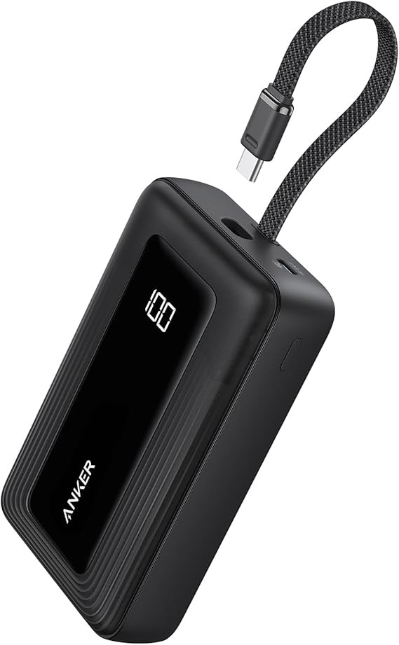 Anker Zolo Power Bank,20,000mAh 30W Portable Charger with Built-in USB-C | Amazon (US)