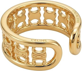 18K Gold Plated Sterling Silver Stackable Open Claw Ring Ajustable Wrap Ring | Highly Polished Cu... | Amazon (US)