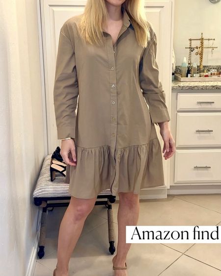 Amazon Dress 
Dress
Tan dress

Summer outfit 
Summer dress 
Vacation outfit
Vacation dress
Date night outfit
#Itkseasonal
#Itkover40
#Itku
Amazon Fashion 
Amazon finds
#LTKShoeCrush #LTKFindsUnder50