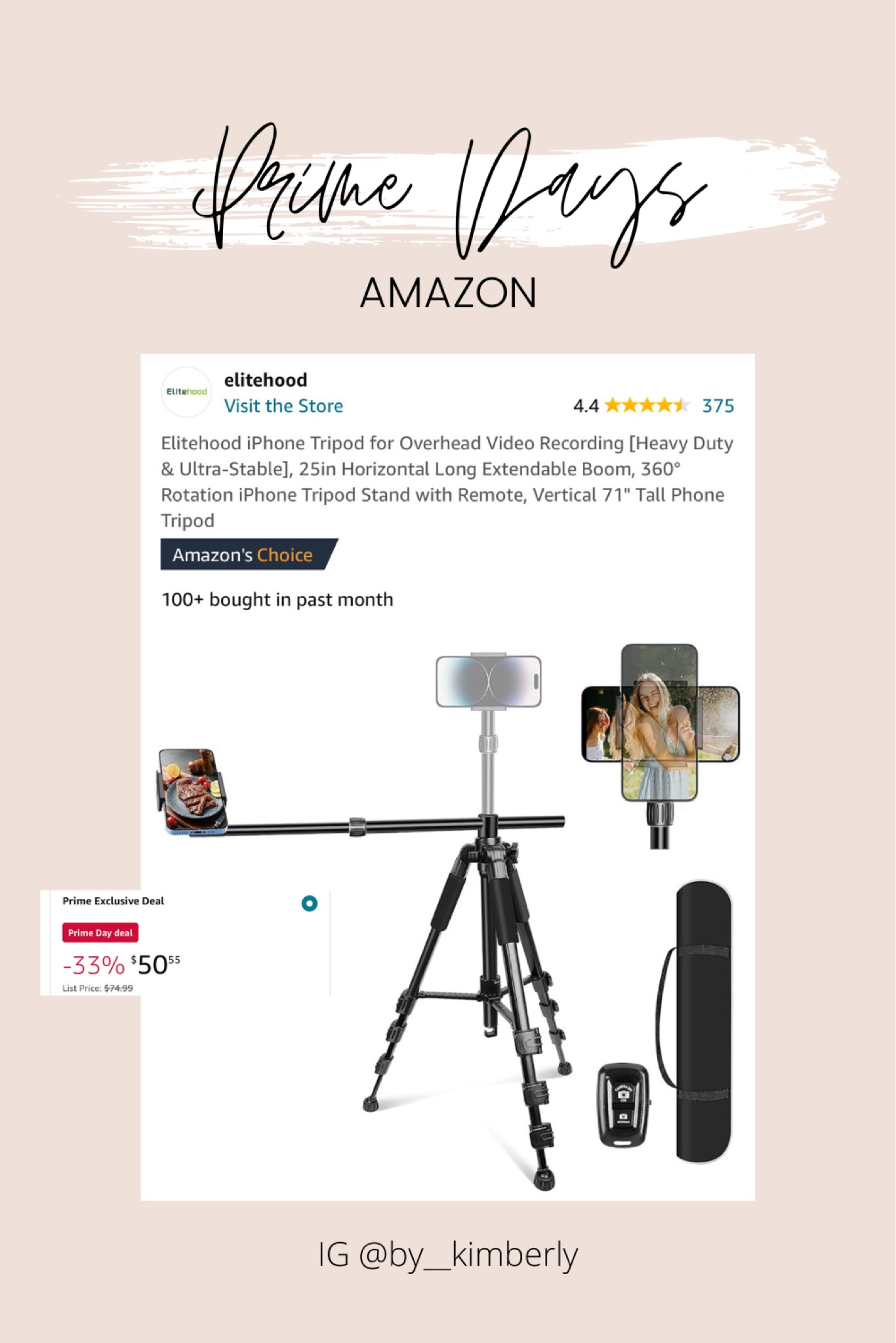 AMAZON PRIME DAYS - content creation tripod 

#LTKsalealert #LTKfindsunder50 #LTKVideo