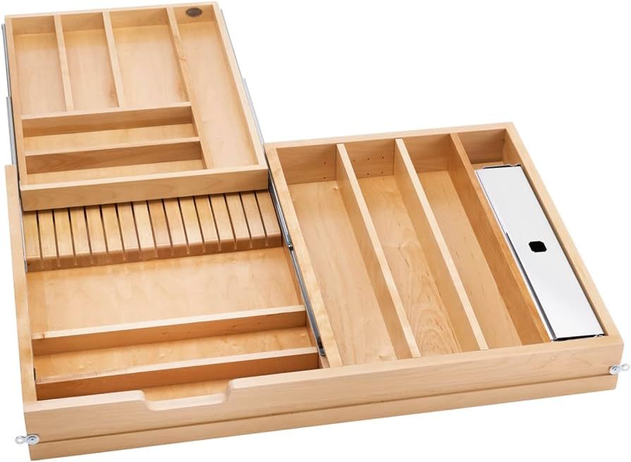 Rev-A-Shelf Wood Base Cabinet Two-Tier Replacement Drawer System (No Slides) | Amazon (US)