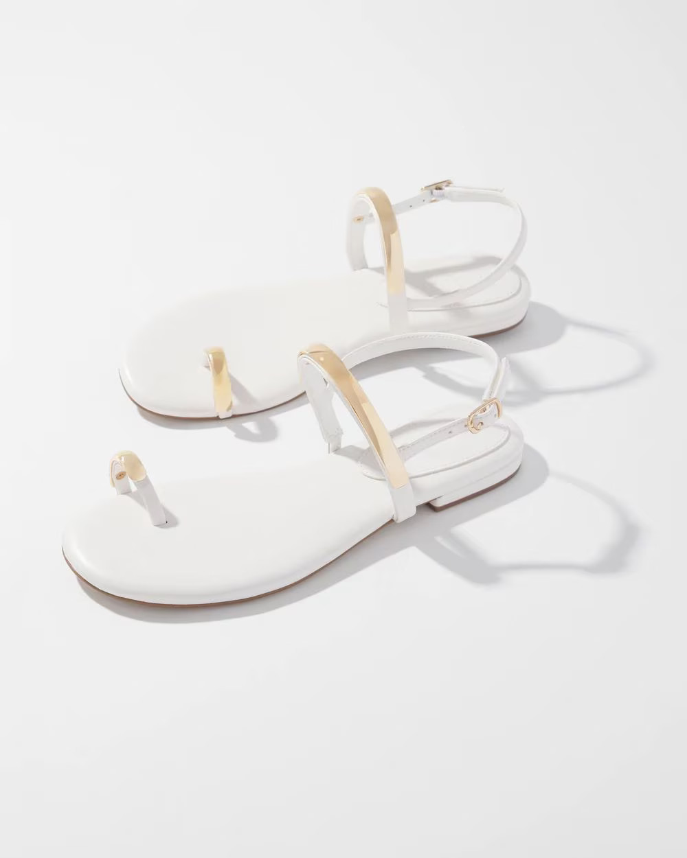 Gold Hardware Flat Sandal | White House Black Market