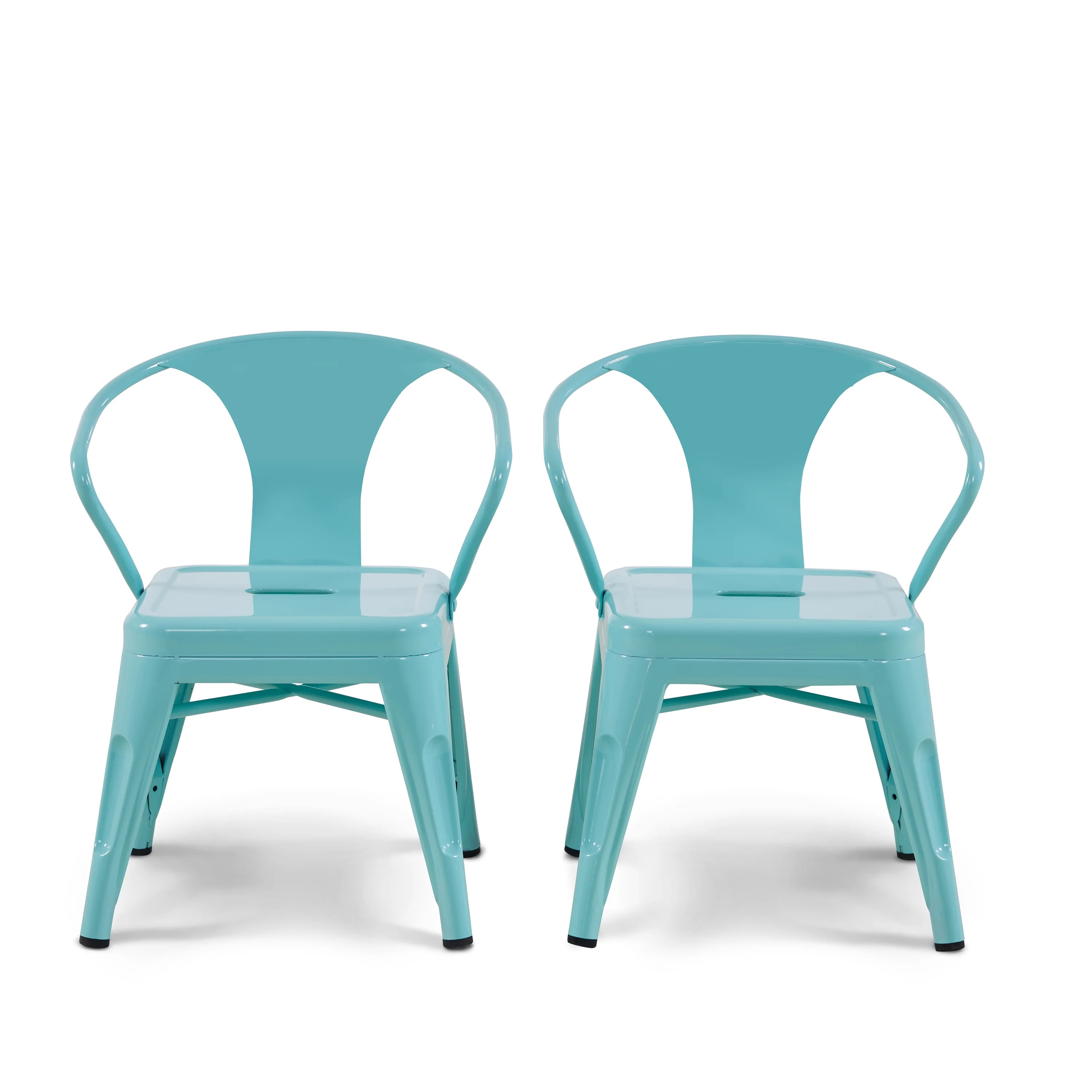 Mainstays Graham Kids Metal Industrial Chair Set of 2, Multiple Colors | Walmart (US)