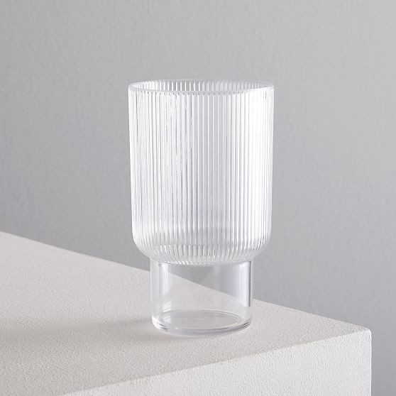 Fluted Acrylic Glassware, Highball, Clear | West Elm (US)