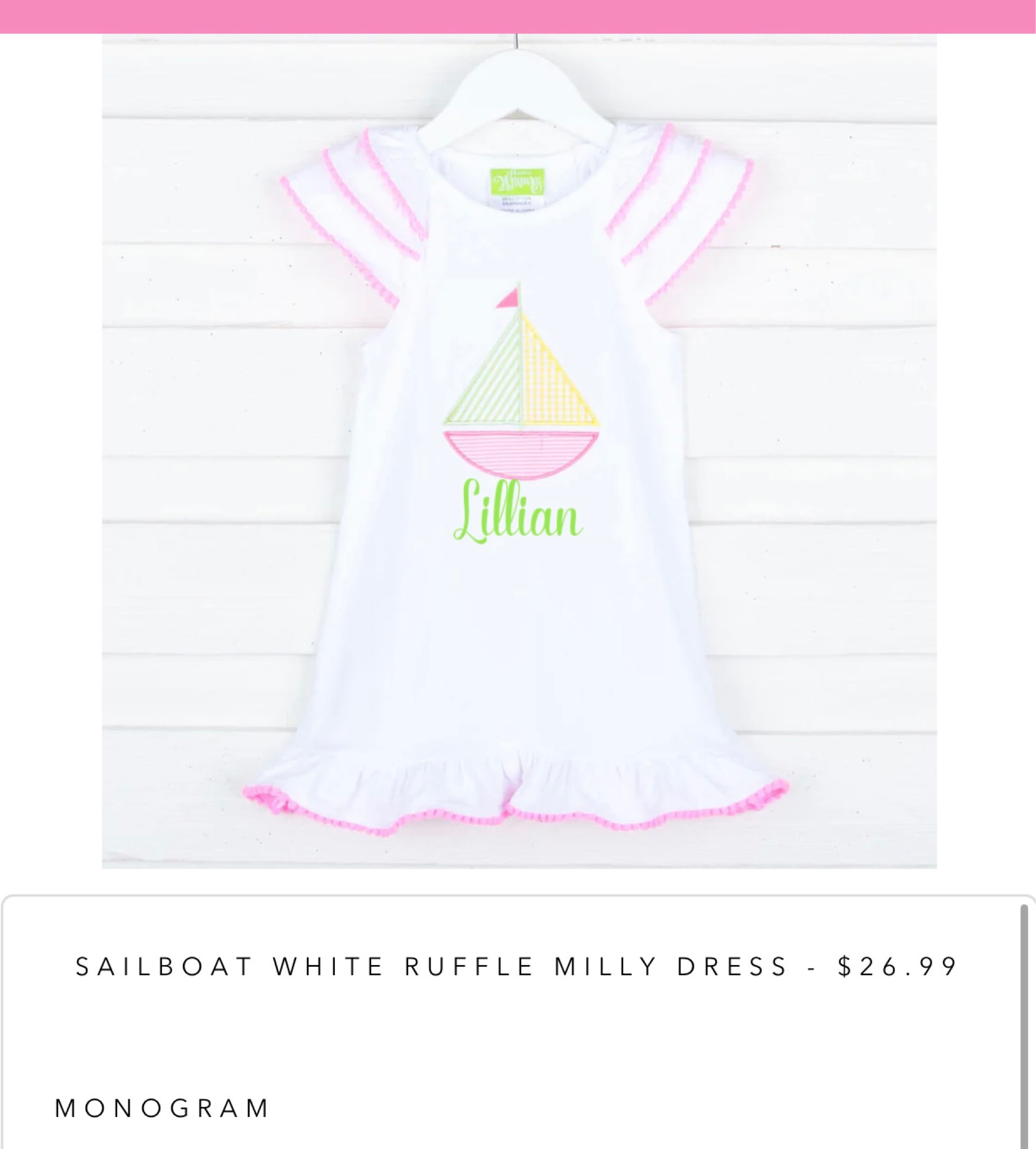 Toddler girl sailboat dress on sale for $17. I paid an extra 10 to get Lillian’s name embroidered 🤍

#LTKSale #LTKfamily #LTKtravel