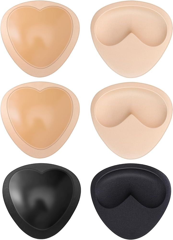 Bra Pads Inserts Sticky Bra Push Up, Silicone Adhesive Breast Lift Padding for Women Swimsuits Bi... | Amazon (US)