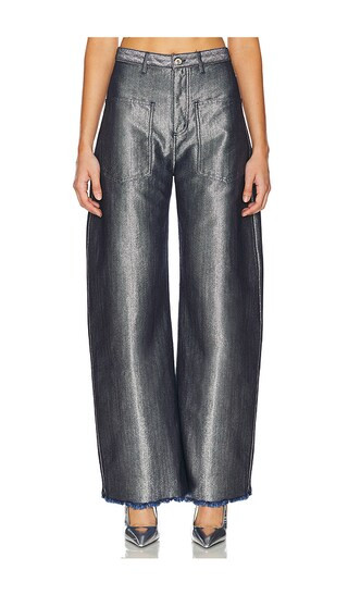 Silver Denim Boyfriend Jeans in Silver | Revolve Clothing (Global)