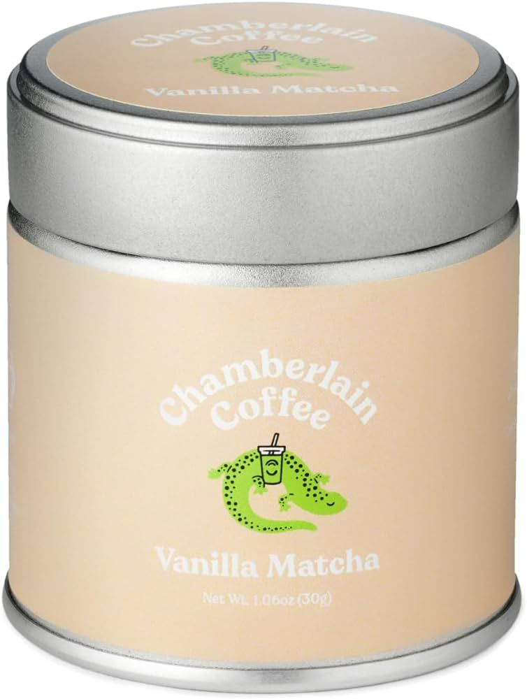 Chamberlain Coffee Matcha Japanese Green Tea Powder, Vegan, Gluten-Free 1oz tin, Vanilla | Amazon (US)