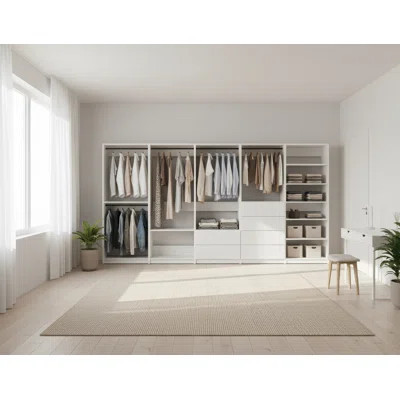 Kalinikos Freestanding Walk in Wood Closet System | Wayfair North America