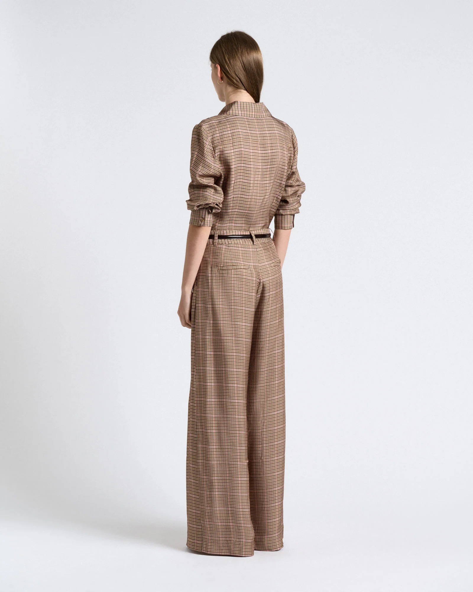 Check Wide Leg Pant | Cue AU