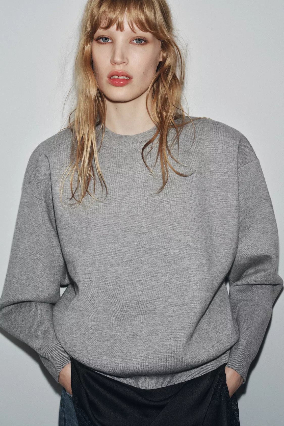 RIB KNIT SWEATSHIRT | Zara UK