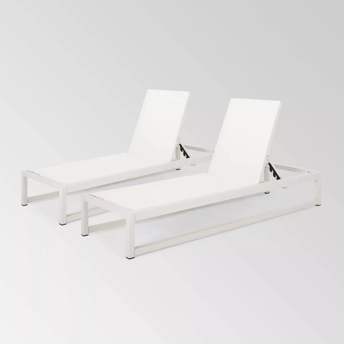 Metten 2PK Aluminum Mesh Chaise Lounge - Christopher Knight Home | Target