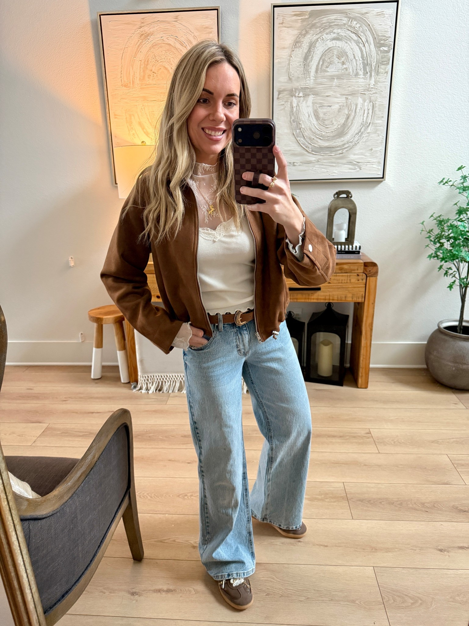 All are TTS. This is my favorite jacket ever! I love the cinch waist and suede. Walmart finds, Mom style, Millennial style, mom outfit, target fashion, target outfit, #momstyle #target #millenial #casualoutfit
#walmartstyle 