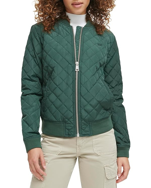 Levi's Women's Diamond Quilted Bomber Jacket with Front Pockets-Regular & Plus Sizes | Amazon (US)