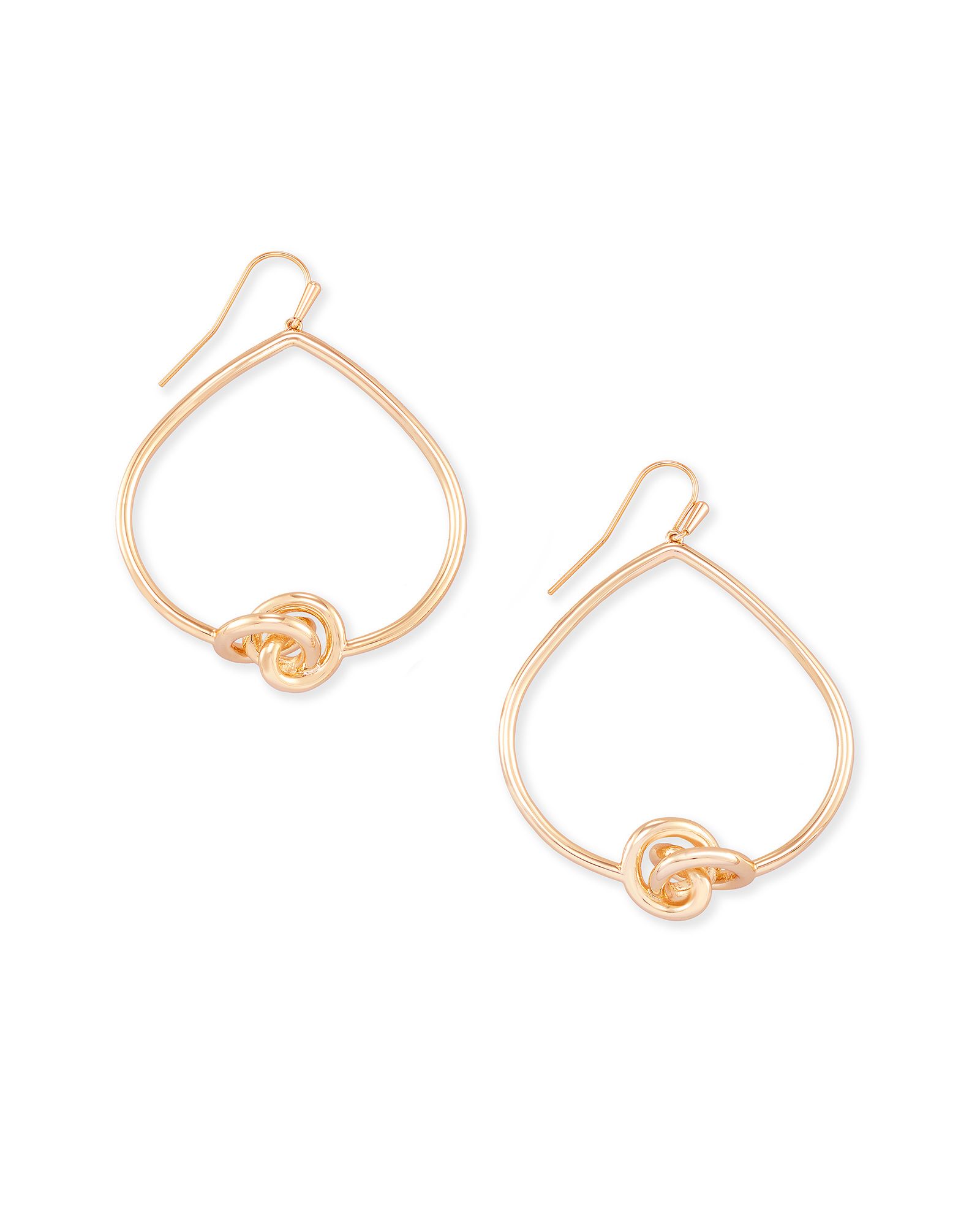 Presleigh Love Knot Open Frame Earrings in Rose Gold | Kendra Scott