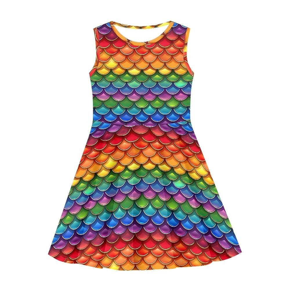 KiuLoam Cute Sleeveless Dresses for Girls Summer A-Line Dress Casual Sundress for 3-16 | Amazon (US)