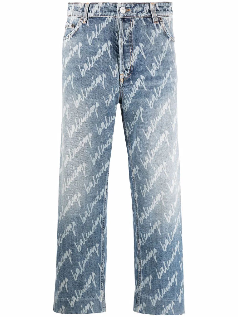 jeans capri con logo estampado | Farfetch (RoW)