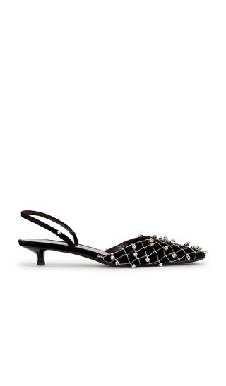 Tory Burch Bell Slingback Heel in Black. - size 6.5 | Revolve Clothing (Global)