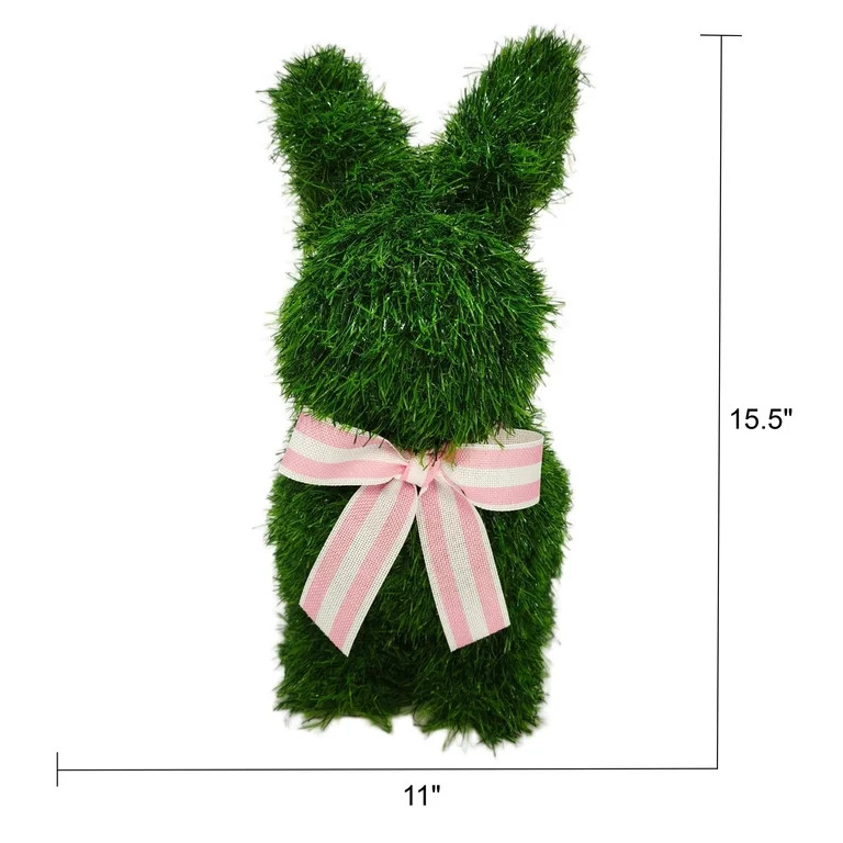 Faux Grass Sitting Bunny Tabletop Decoration, Green, 15.5", Easter by Way To Celebrate | Walmart (US)