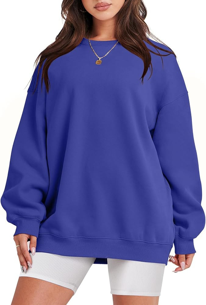 ANRABESS Sweatshirt for Women Oversized Crewneck Hoodies Fleece Casual Pullover Top Fall Fashion ... | Amazon (US)