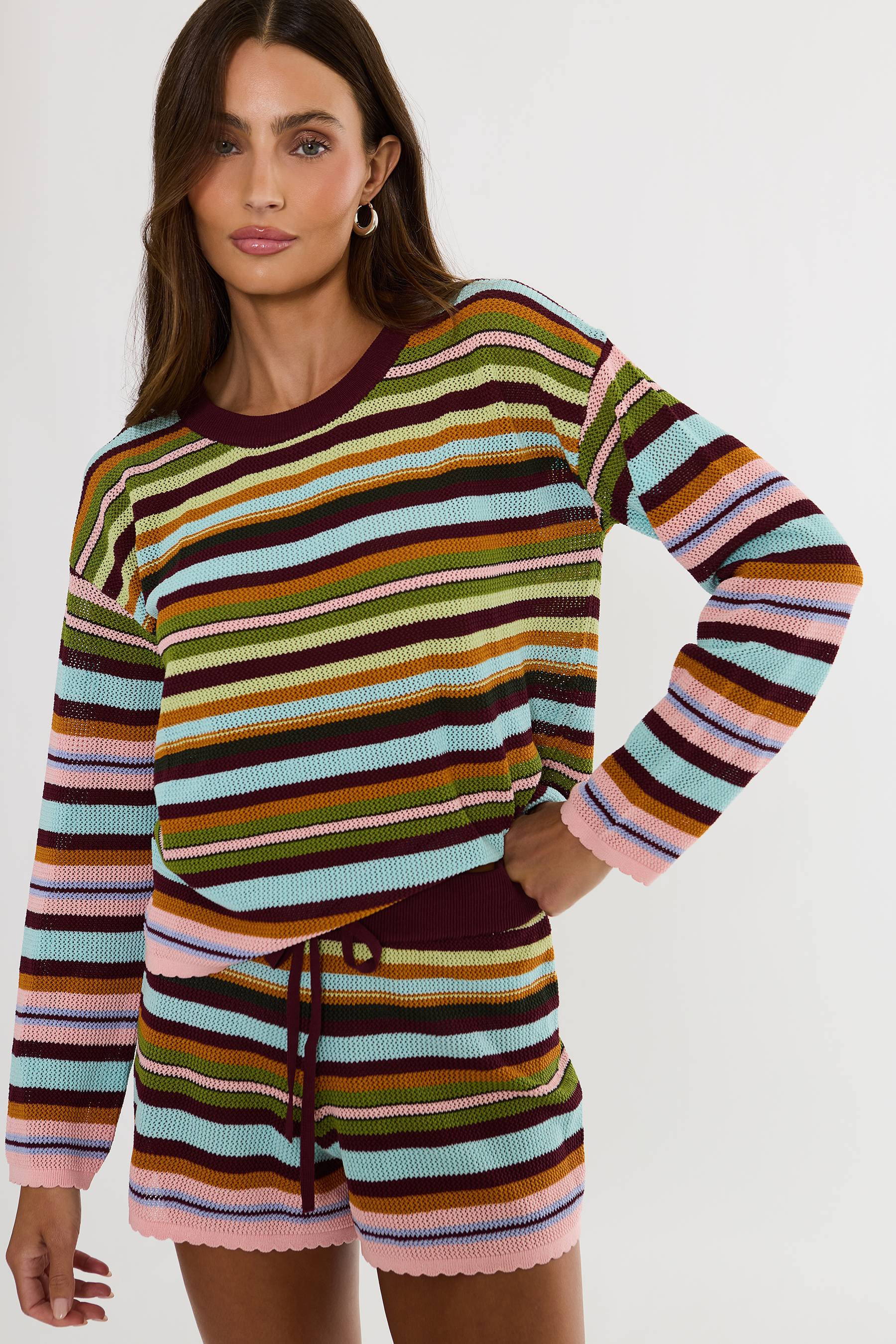 Beach Sweater Paradise Stripe | Women's Striped Knit Pullover | Beach Riot | Beach Riot