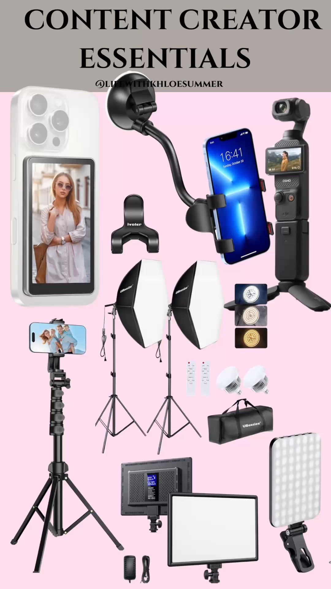Everything is perfect for any content creator, we can never have too many lights lol or tripods! It’s the perfect set! 

#LTKvlog #LTKdayinmylife #LTKHome