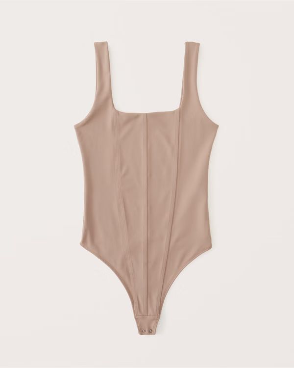 Women's Double-Layered Seamless Fabric Corset Bodysuit | Women's New Arrivals | Abercrombie.com | Abercrombie & Fitch (US)