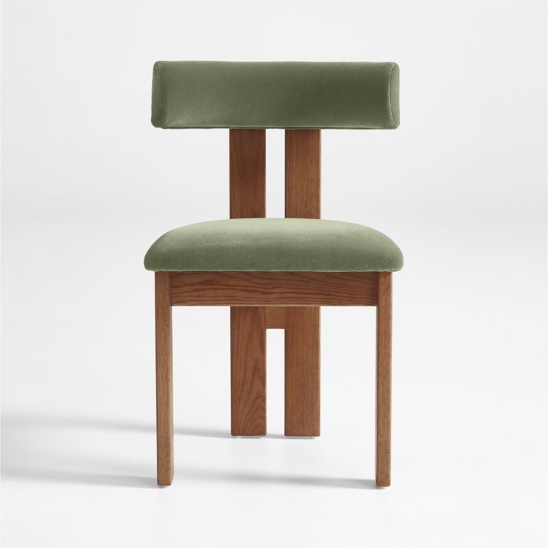 Ceremonie Green Mohair Dining Chair by Athena Calderone + Reviews | Crate & Barrel | Crate & Barrel
