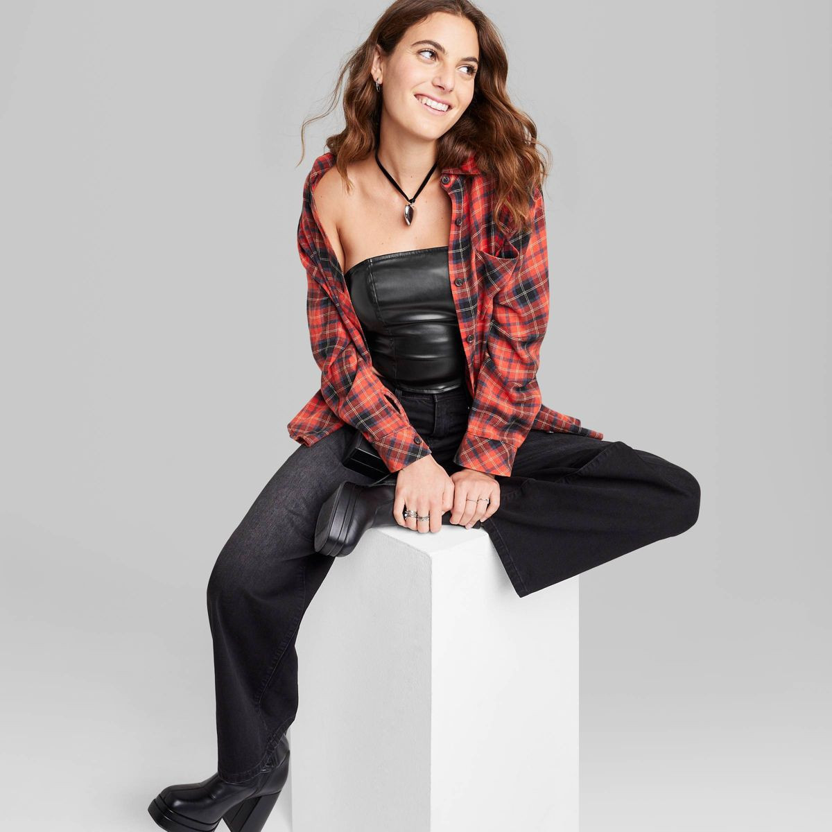 Women's Faux Leather Tube Top - Wild Fable™ | Target