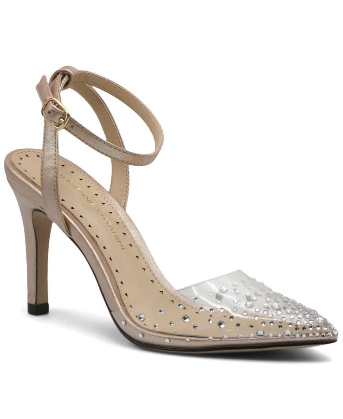 Adrienne Vittadini Women's Nerve Two Piece Vinyl Rhinestone Pumps Women's Shoes | Macys (US)