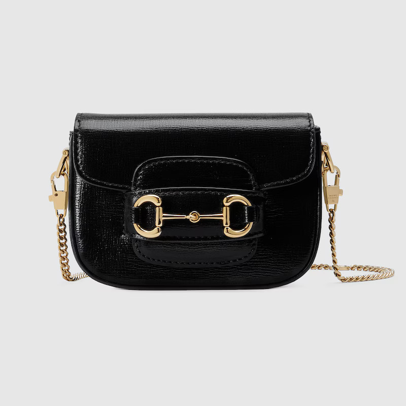 GUCCI Horsebit 1955 Super Mini Bag, Black, Leather | Gucci (US)