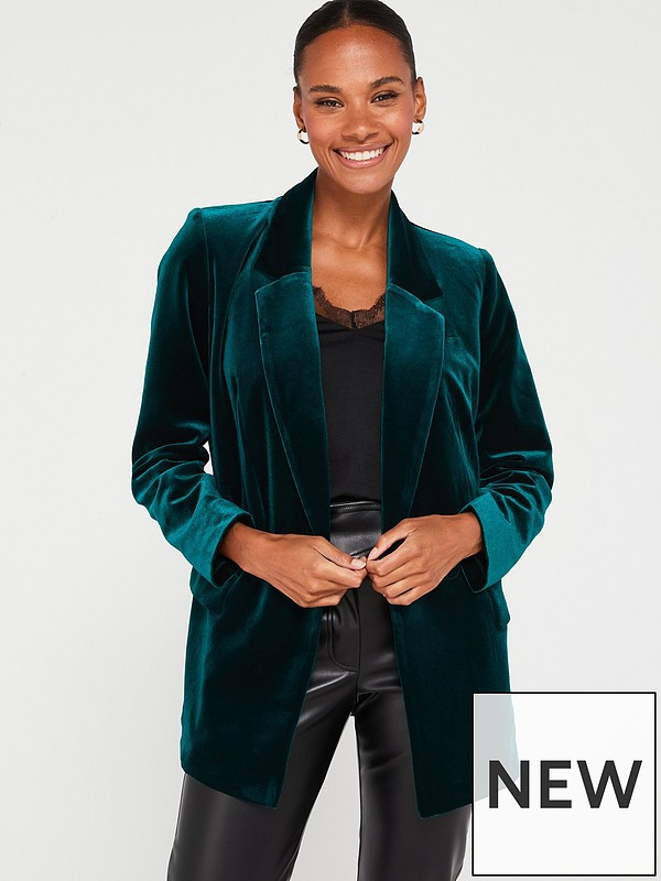 V by Very Velvet Blazer | Very (UK)