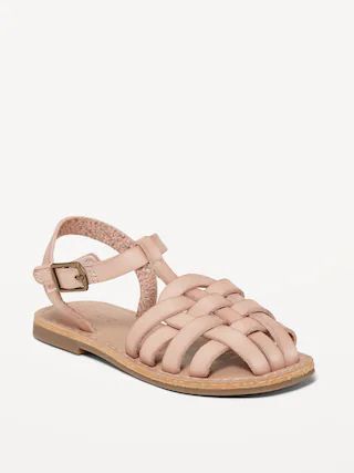 Faux-Leather Fisherman Sandals for Toddler Girls | Old Navy (US)