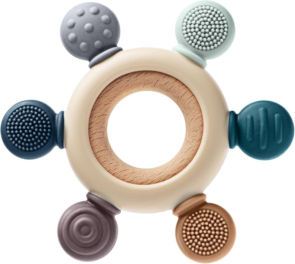 Baby Teething Toys for 0-6 6-12 Months, BPA Free Teether Sensory Toys for Babies 0 3 6 9 12 18 Mo... | Amazon (US)