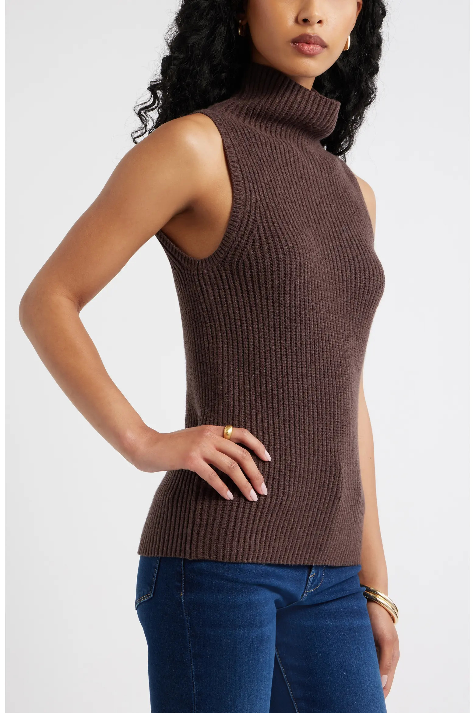 Sleeveless Funnel Neck Sweater (Women) | Nordstrom | Nordstrom