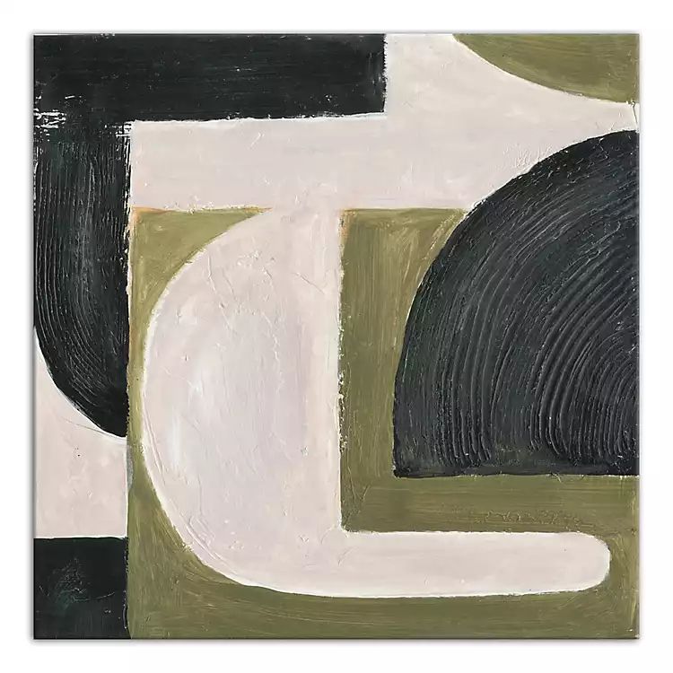 New! Moody Green Shapes I Canvas Art Print | Kirkland's Home