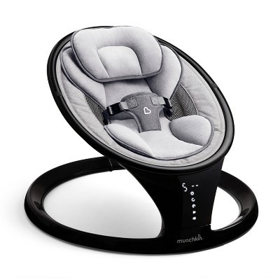 Munchkin Bluetooth Enabled Baby Swing - Black: Controlled by Smartphone App, 3-Point Harness, Portable Design | Target