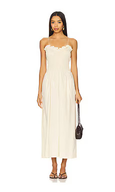 SWF Ruffled Bodice Midi Dress in Tranquil from Revolve.com | Revolve Clothing (Global)