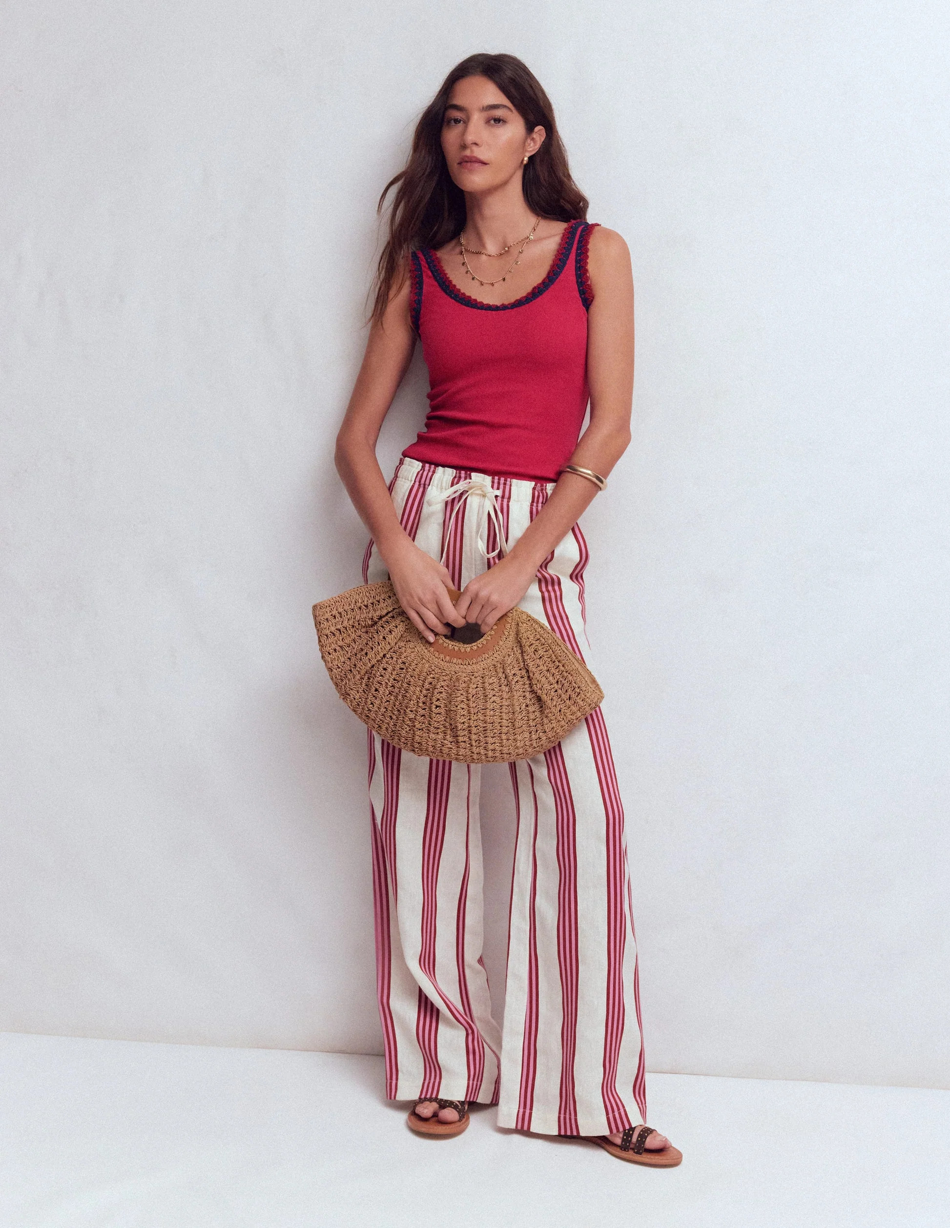 Maddie Trim Detail Vest-Terracotta Red | Boden (US)