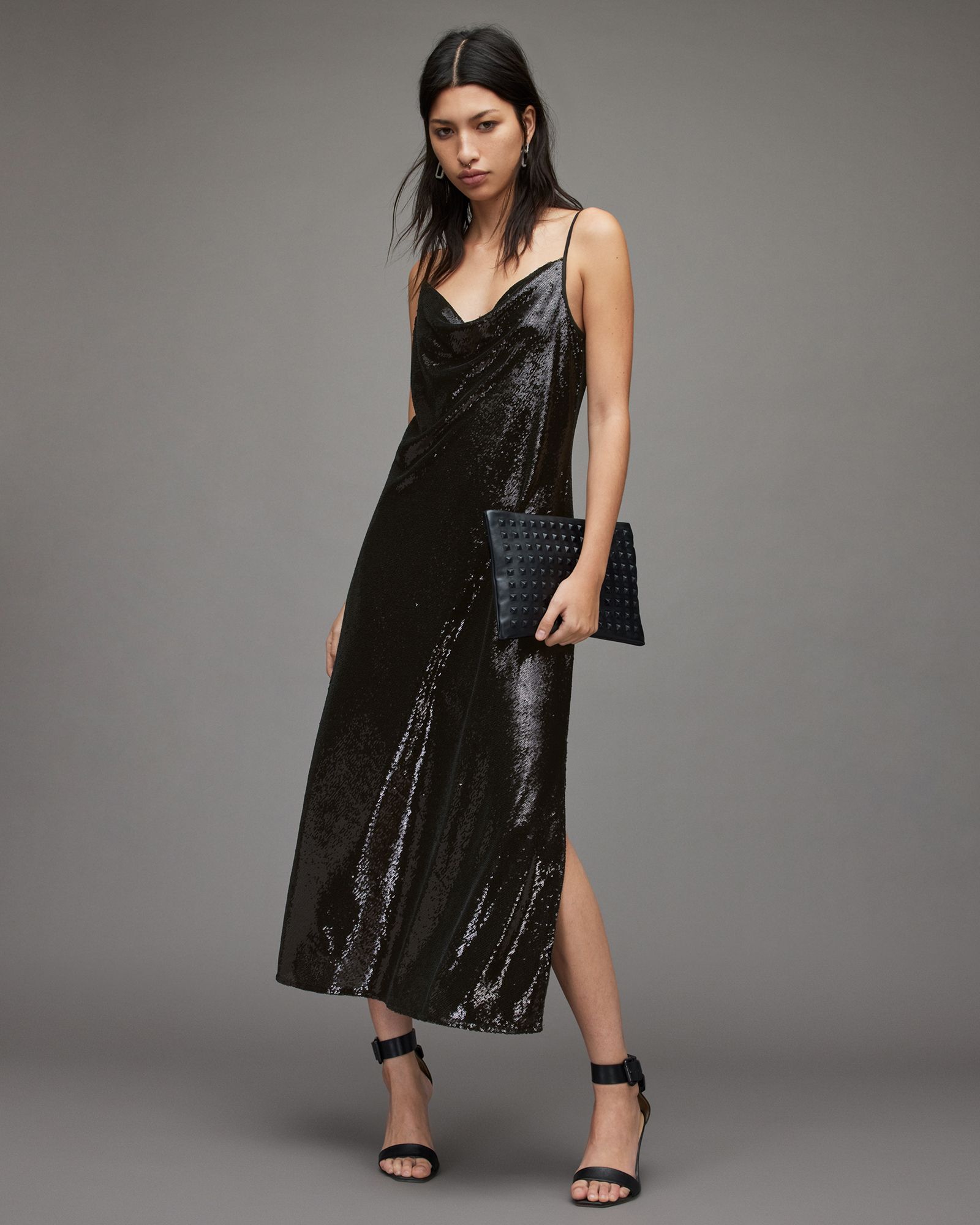 Hadley Sequin Dress | AllSaints US