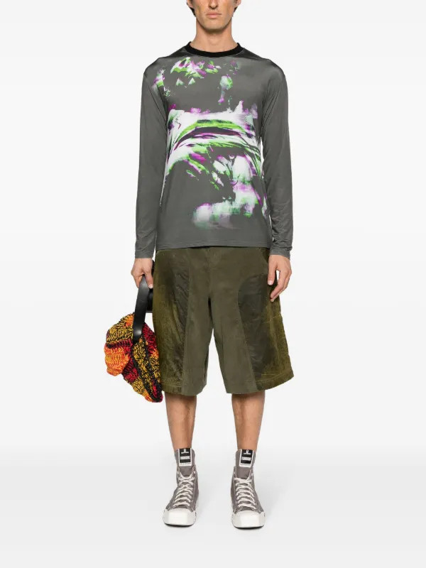 Andersson Bell Corduroy Panelled high-waisted Shorts - Farfetch | Farfetch Global