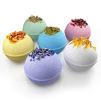 Handmade Organic Bath Bombs Gift Set For Women All Natural with Epsom Salt Relaxation Dead Sea Sa... | Amazon (US)