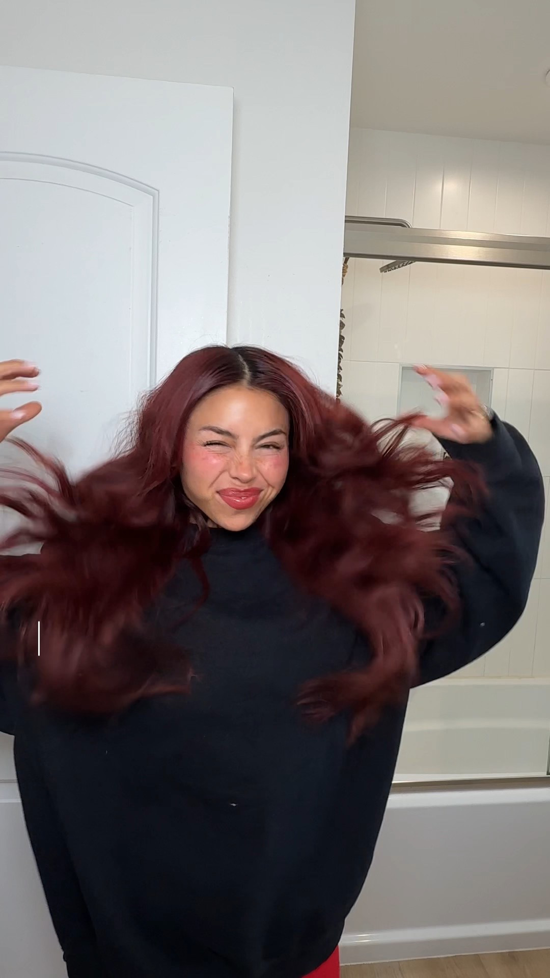 Red cherry wine cherry cola hair color root touch up and color refresh at home 