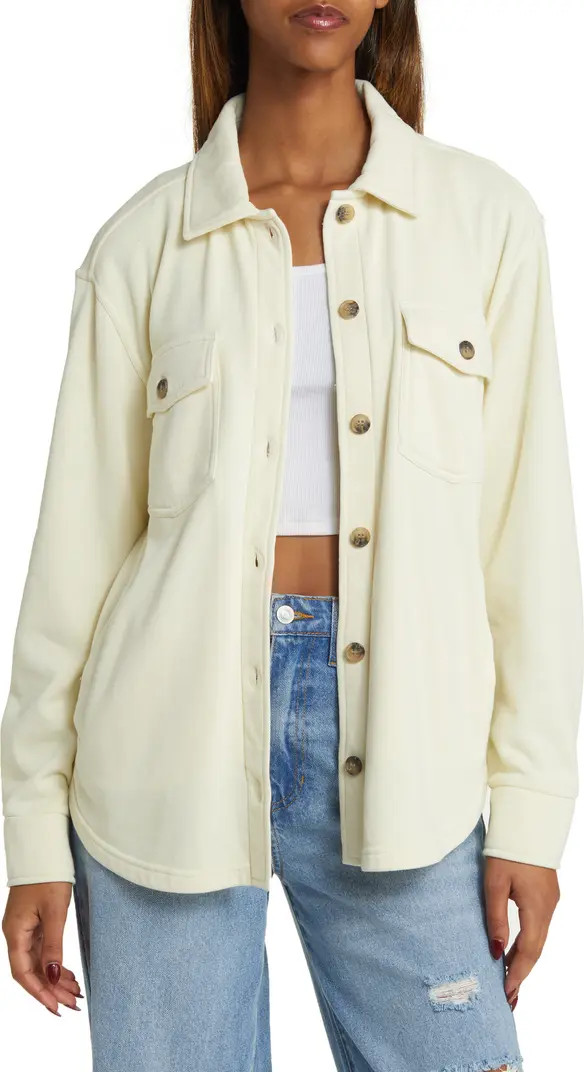 Thread & Supply Longline Sweatshirt Knit Shacket | Nordstrom | Nordstrom