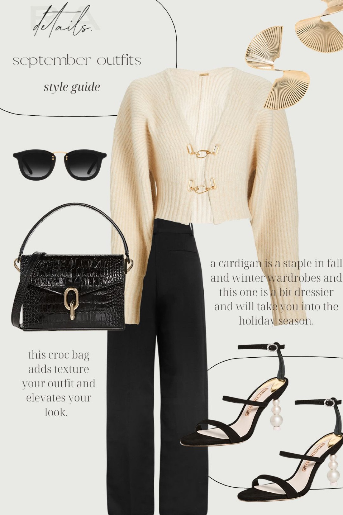 Trouser outfit, cardigan, dressy outfit, holiday outfit 

#LTKSeasonal #LTKstyletip #LTKshoecrush